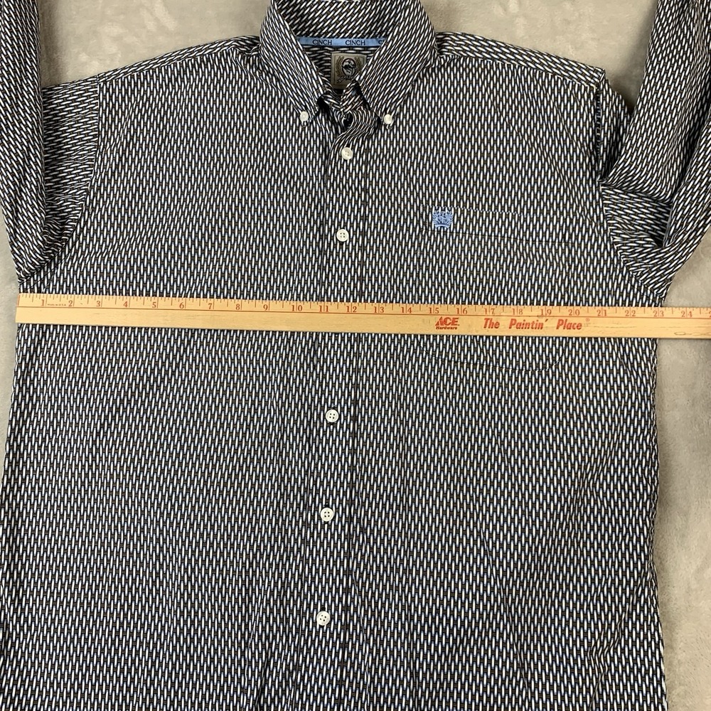 Cinch Shirt Mens Small Geometric Long Sleeve Button Down Western Rodeo Cowboy - Picture 4 of 7